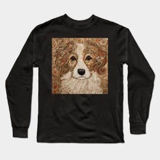 Klimt Dog with Curly Brown Hair Long Sleeve T-Shirt